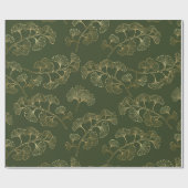 Gold Line Botanisches Muster Geschenkpapier (Flach)