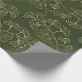 Gold Line Botanisches Muster Geschenkpapier (Ecke)