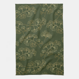 Gold Line Botanisches Muster Geschirrtuch