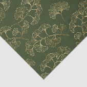 Gold Line Botanisches Muster Seidenpapier (Ausschnitt)