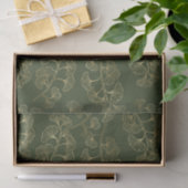Gold Line Botanisches Muster Seidenpapier (Geschenk)