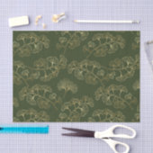 Gold Line Botanisches Muster Seidenpapier (Handwerk)