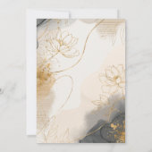 Gold Line Floral 50 Jahre Jubiläum ID169 Einladung (Rückseite)