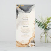 Gold Line Floral 60 Jahre Jubiläumsmenü ID1169 (Stehend Vorderseite)