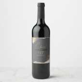 Gold Line Floral 60th Anniversary Cheers ID1169 Weinetikett (Vorderseite)