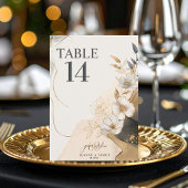 Gold Line Floral 60th Anniversary Table Num ID1169 Einladung
