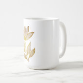 Gold Line Floral Coffee Mug Kaffeetasse (VorderseiteRechts)