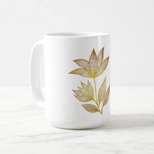 Gold Line Floral Kaffeetasse