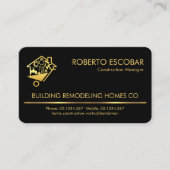 Gold Line Handyman Tools Builder Visitenkarte (Vorderseite)