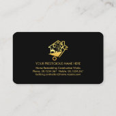 Gold Line Handyman Tools Builder Visitenkarte (Rückseite)