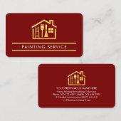 Gold Line Roller Brush Home Painter Visitenkarte (Vorne/Hinten)