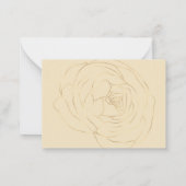 Gold Line Rose Beileid Danke Karte (Rückseite)