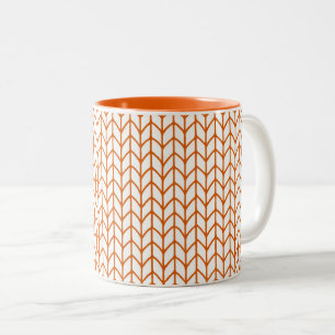 GOLD LINE STRICK Orange Zwei-Tonen-Tasse Zweifarbige Tasse