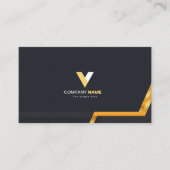 Gold Line Style Luxus Visitenkarte (Vorderseite)