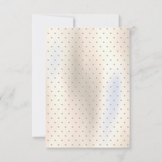 Gold line-zeichnend Rose auf einem cremefarbenen M RSVP Karte (Rückseite)