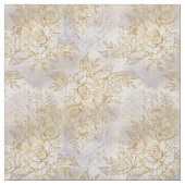 Gold line-zeichnend Rose auf einem cremefarbenen M Stoff (Muster)