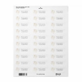 Gold Lined Floral Return Address Label (Vorne)