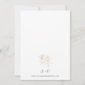 Gold Lined Floral White & Black Wedding (Rückseite)