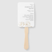 Gold-Lined-Hochzeitsprogramm 2 Fächer (Vorderseite)