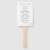 Gold-Lined-Hochzeitsprogramm 2 Fächer (Rückseite)