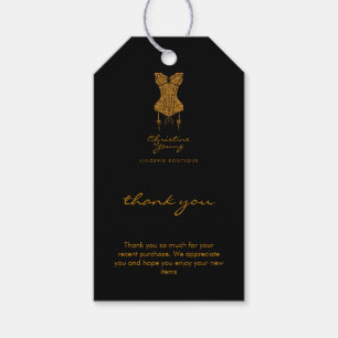 Gold Lingerie Kundenwerbung Vielen Dank Geschenkanhänger