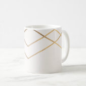 Gold Linien Modernes geometrisches Glam Beautiful Kaffeetasse (VorderseiteRechts)