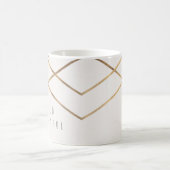 Gold Linien Modernes geometrisches Glam Beautiful Kaffeetasse (Mittel)