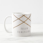 Gold Linien Modernes geometrisches Glam Beautiful  Kaffeetasse (Links)