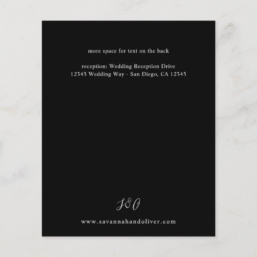 Gold-Linierte Blumendetails - Schwarz (Rückseite)