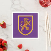 Gold Lion auf Lila Serviette (Beispiel)