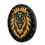 Gold Lion Big Graphic auf schwarz Dartscheibe (Vorderseite rechts)
