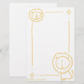 Gold Lions Briefpapier (Vorne/Hinten)