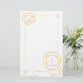Gold Lions Briefpapier (Stehend Vorderseite)