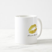 Gold Lippen Kaffeetasse (VorderseiteRechts)