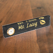 Gold Lippen Namensplakette (Seite)