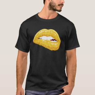 Gold Lips binden Lipstick Makeup Pullover Hoodie