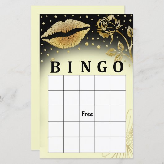 Gold Lips Bingo Spiel (Vorne/Hinten)
