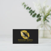 Gold Lips Makeup Artist #2 Visitenkarte (Stehend Vorderseite)