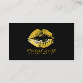 Gold Lips Makeup Artist #3 Visitenkarte