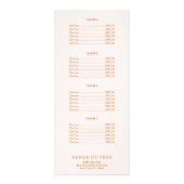 Gold Lipstick Pink Makeup Artist Service Menü (Hinten)