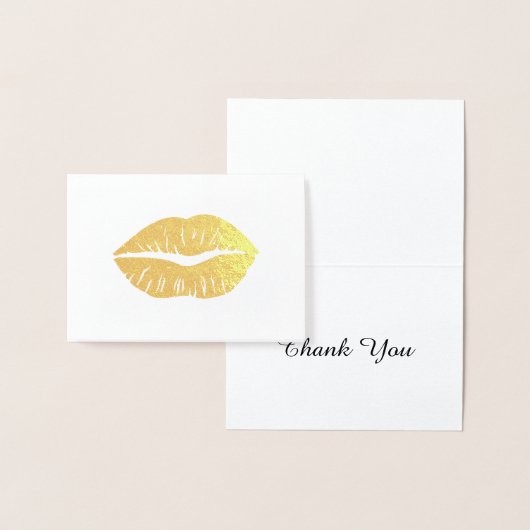 Gold Lipstick Vielen Dank Folienkarte (Anzeige)