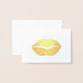 Gold Lipstick Vielen Dank Folienkarte (Vorderseite mit Umschlag)