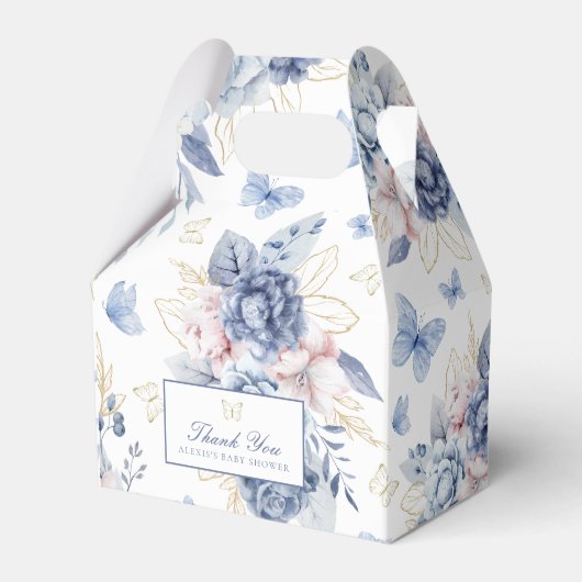 Gold Little Butterfly Baby Dusche Geschenkschachtel (Vorderseite)