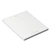 Gold Little Heart Handwritten Name Lined Notizblock (angewinkelt)