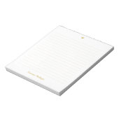 Gold Little Heart Handwritten Name Lined Notizblock (Rotiert)