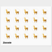 Gold Llama Stickers (Blatt)