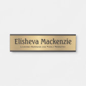 Gold LMFT Therapist Office Door Sign Name Plate Türschild (Vorderseite )