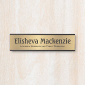 Gold LMFT Therapist Office Door Sign Name Plate Türschild (Vorderseite )
