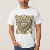 Gold lock Heart T-Shirt (Vorderseite)