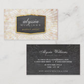 GOLD LOGO Art Deko Visitenkarte (Vorne/Hinten)